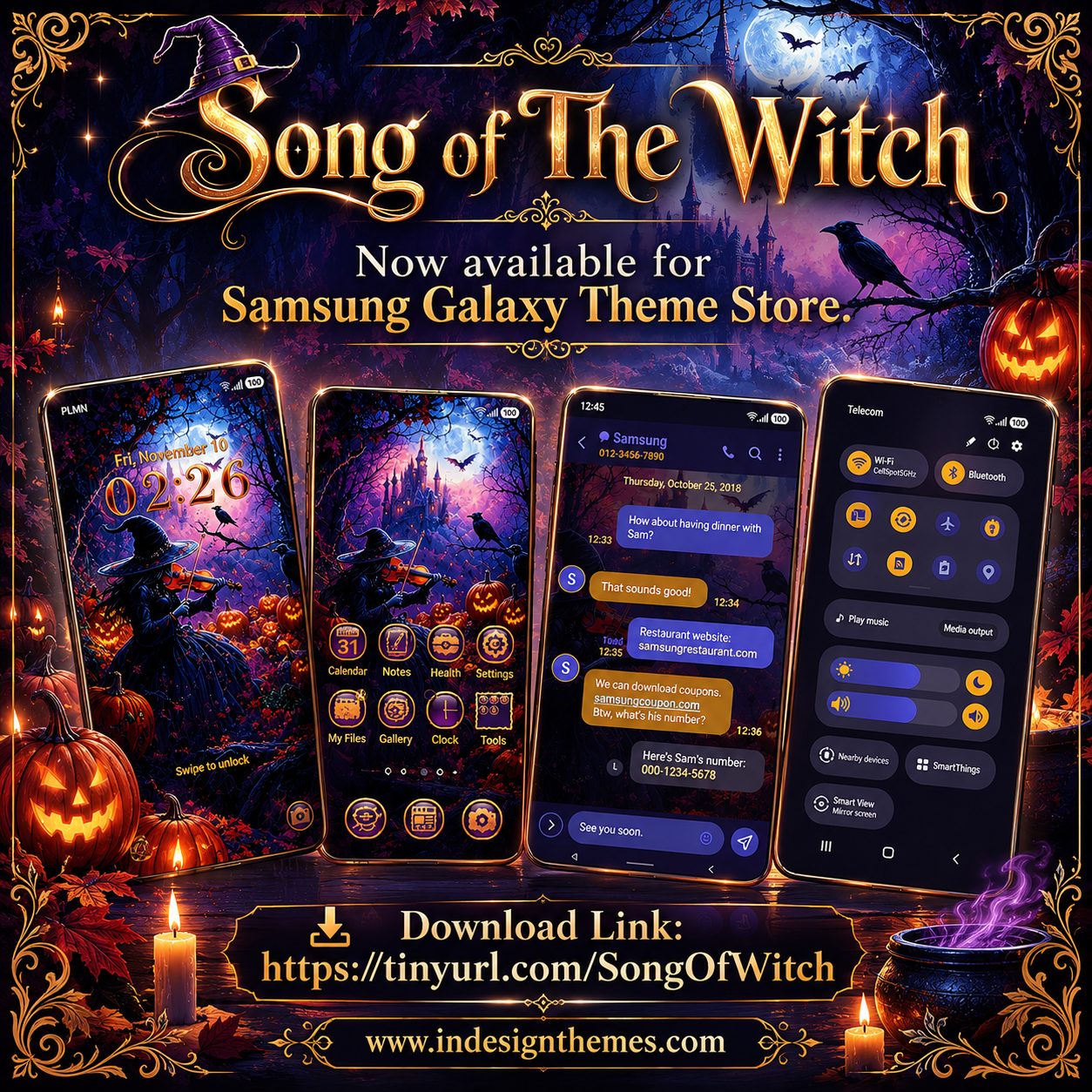 Song of the Witch Samsung Galaxy Theme